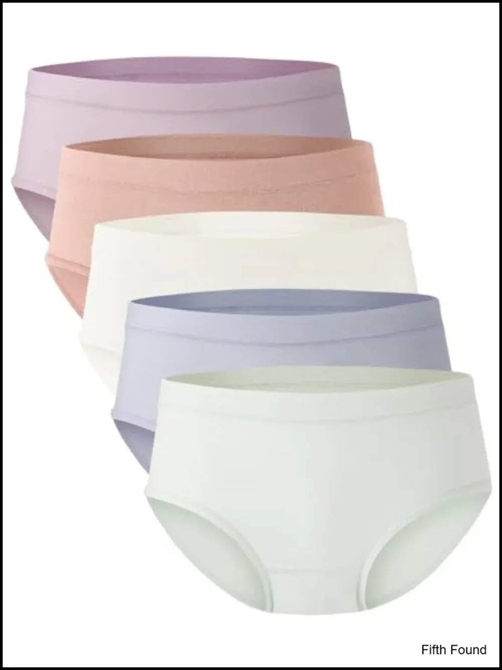 92% Viscose from Bamboo 8% Spandex Moisture-Wicking Briefs 5-Pack Mid Waist